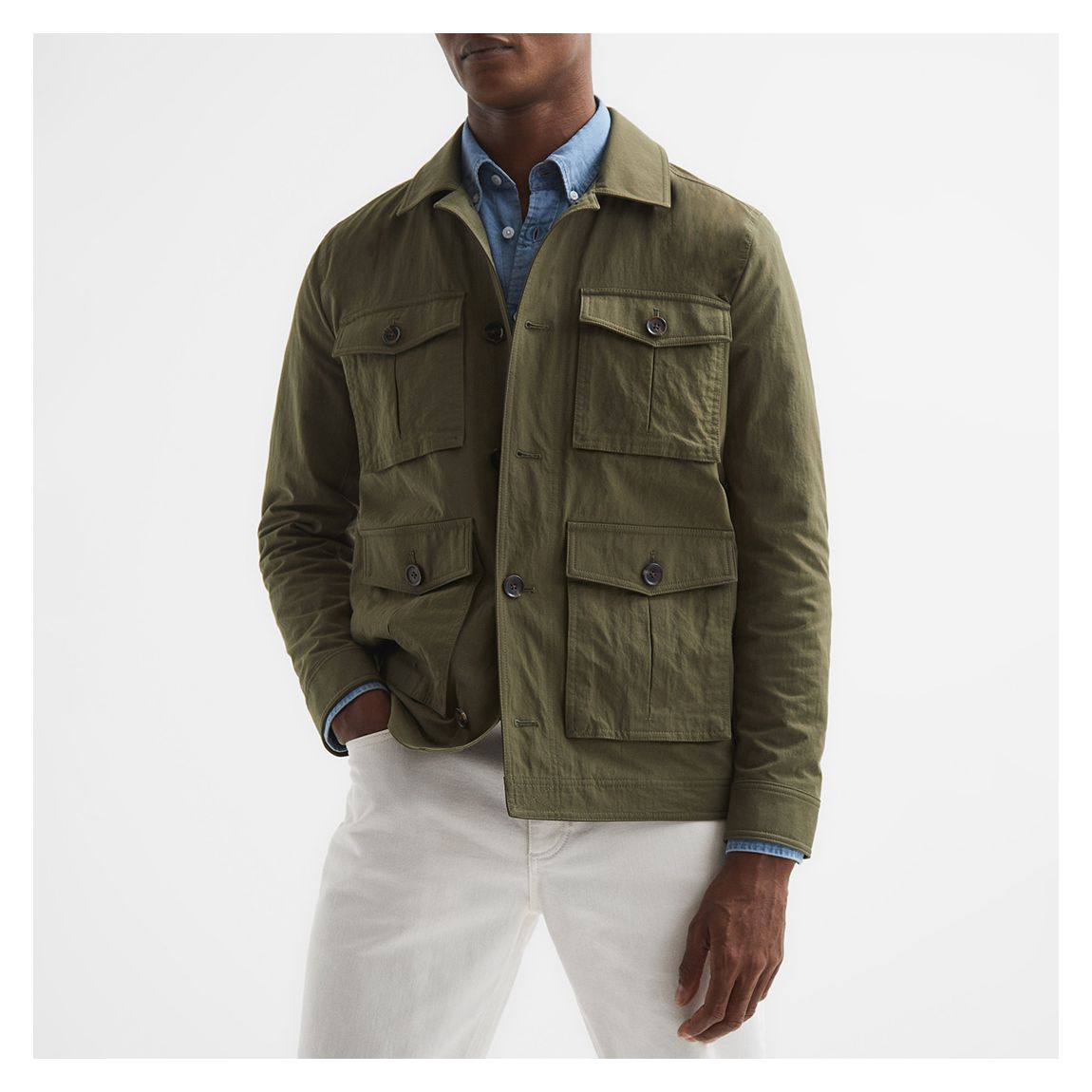 Khaki Hawke 4 Pocket Field Jacket main product photo