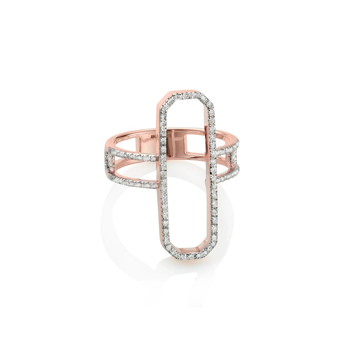 Rose Gold Vermeil Naida Cocktail Ring - Diamond main product photo