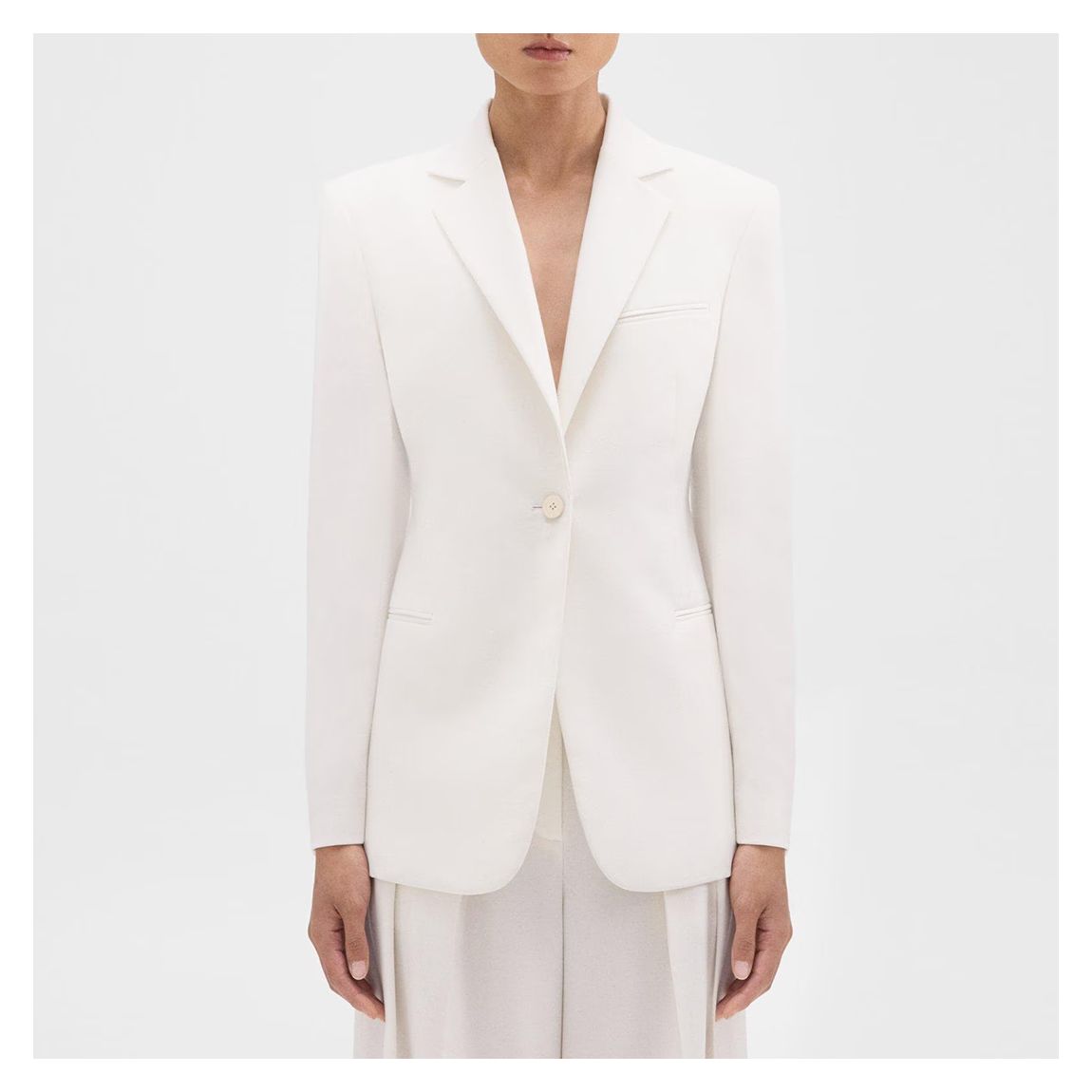 Pale Pink Slim Wool Jacket main product photo