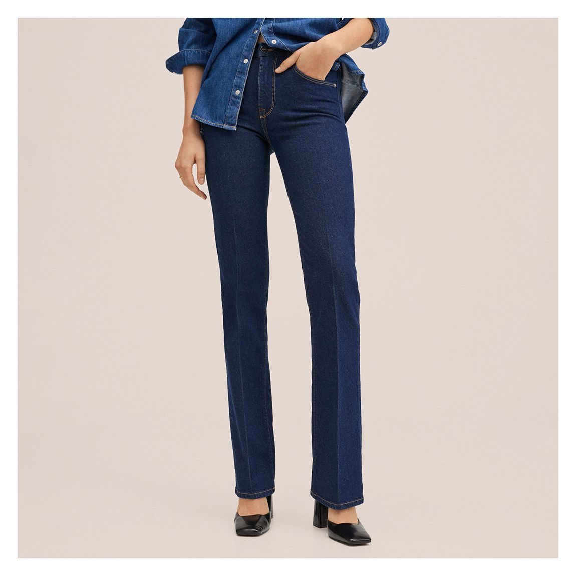 Blue Skinny Flare Jeans main product photo