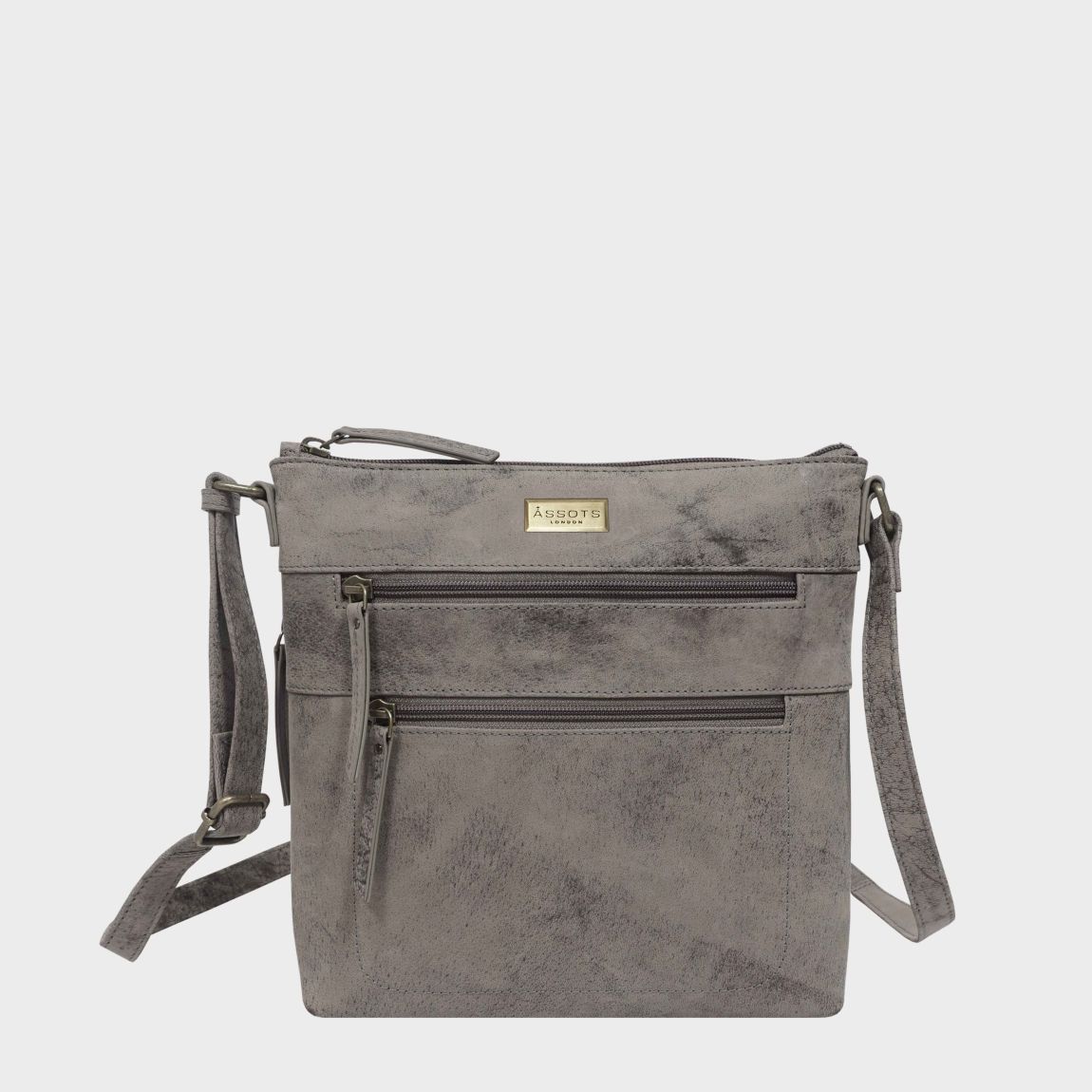 'CORI' Distressed Vintage Real Leather Crossbody Bag main product photo