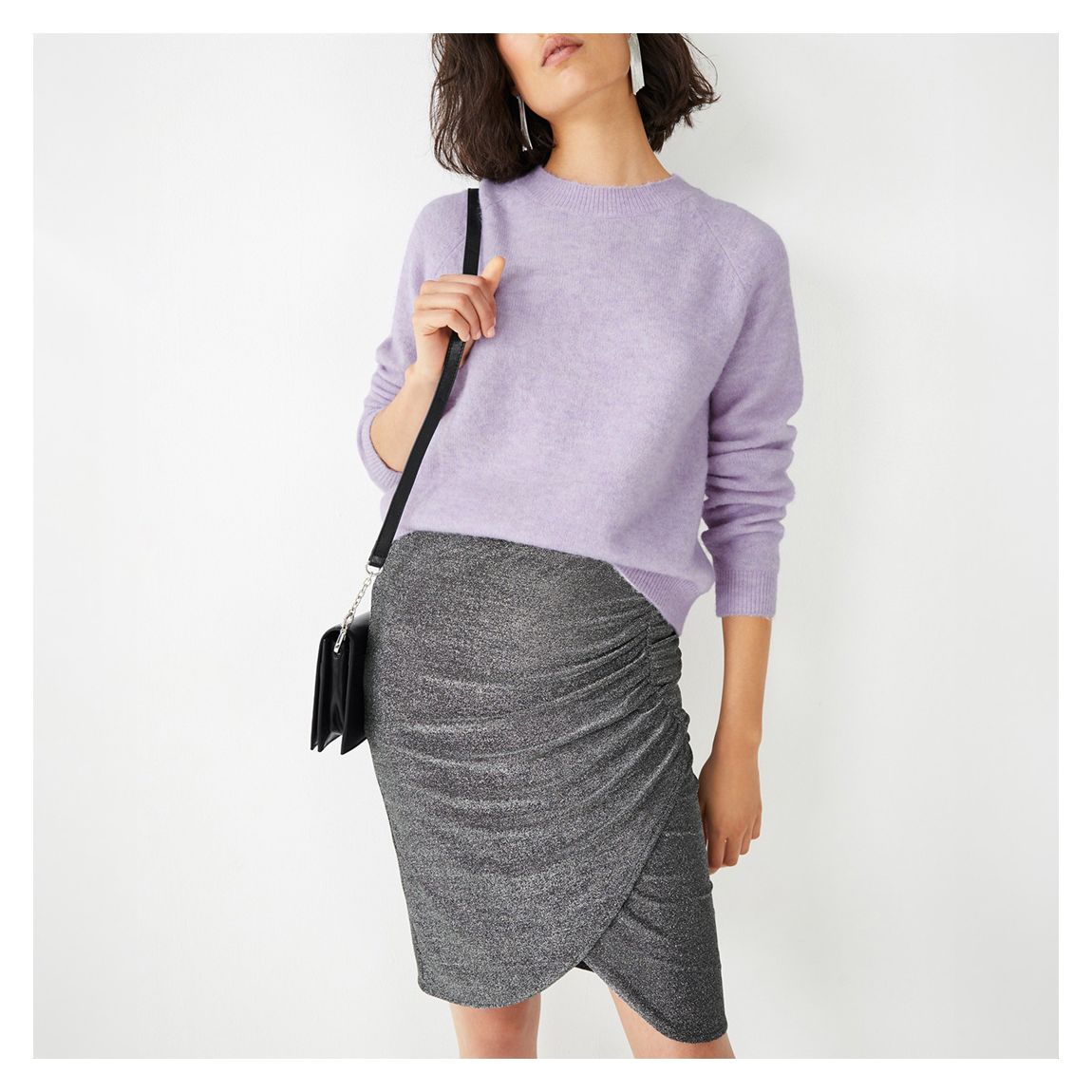 Lilac Arabella Crew Neck Jumper main product photo