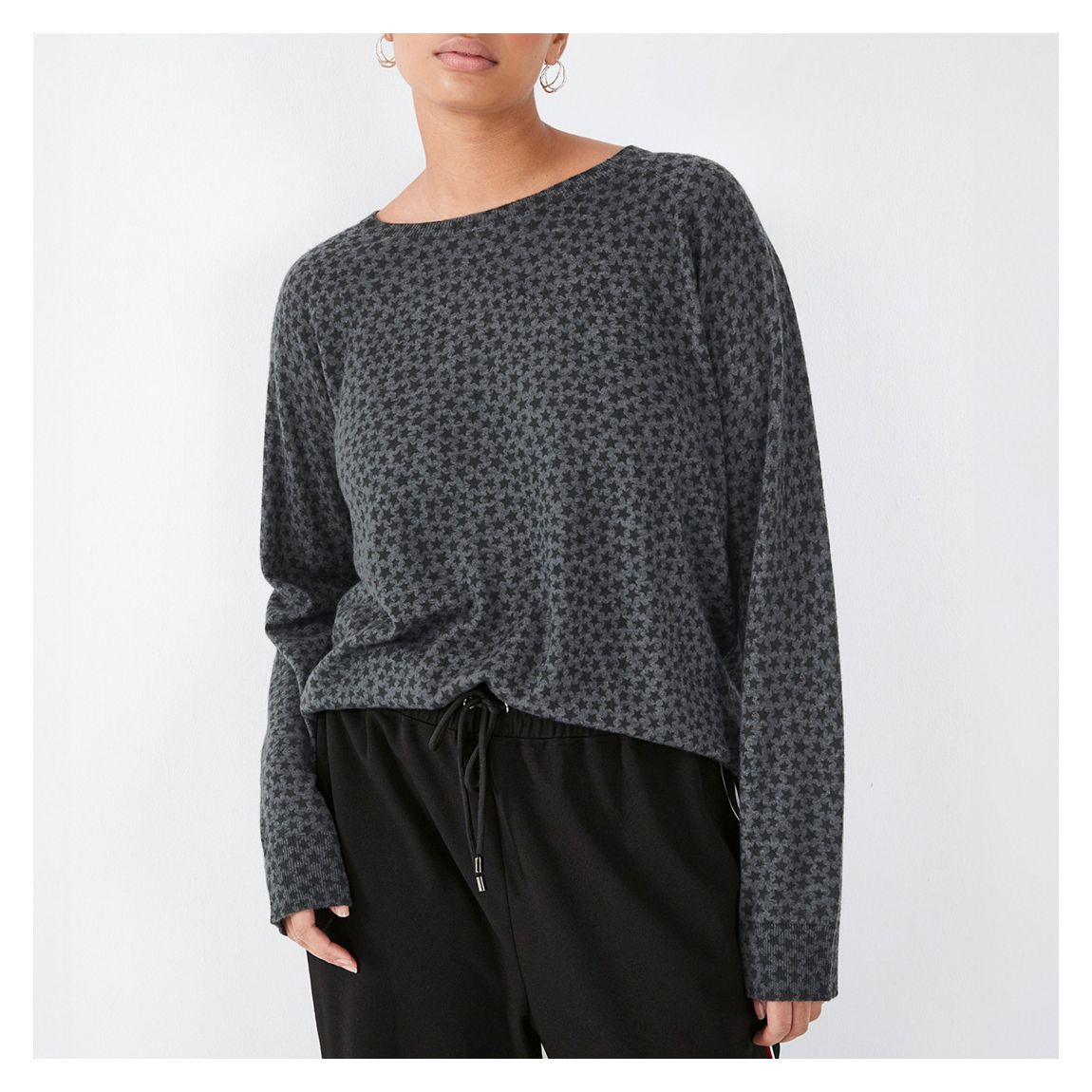 Grey/Black Malin Wool Blend Jumper main product photo