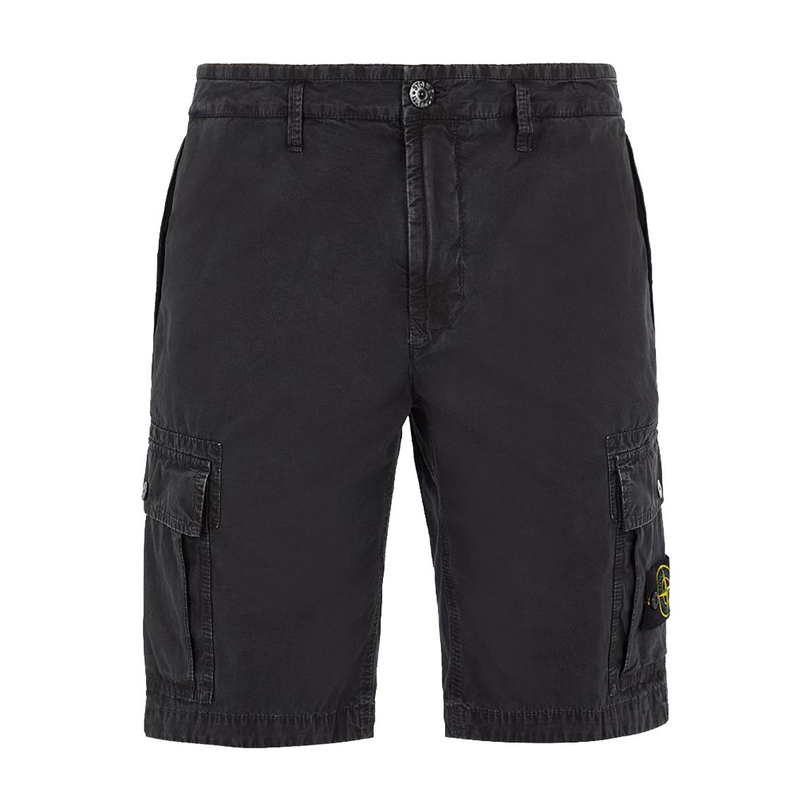 Black Garment Dyed Brushed Cotton Shorts main product photo
