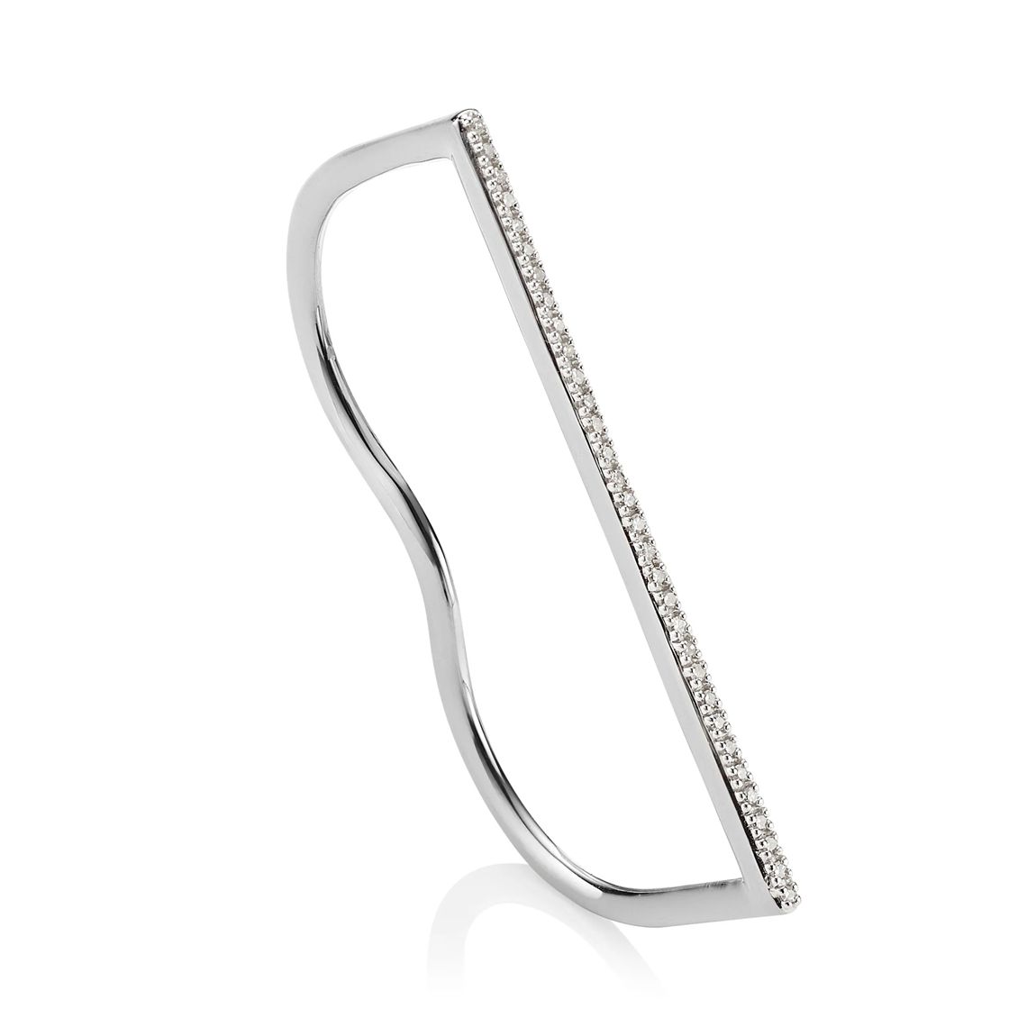 Sterling Silver Fiji Full Diamond Pave Ring - Diamond main product photo