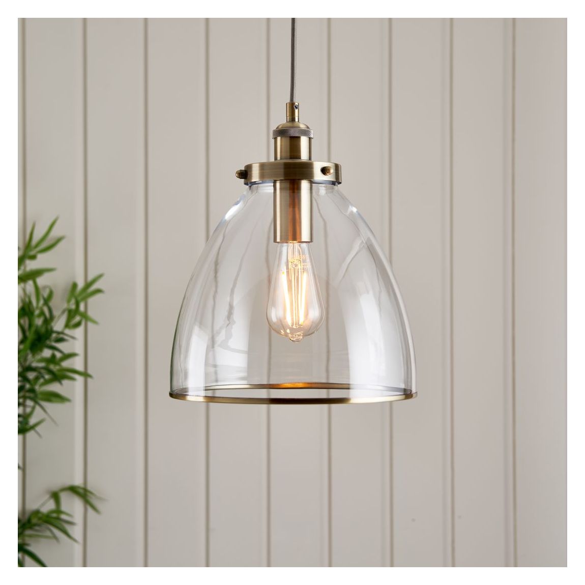Brunswick Antique Brass Ceiling Pendant main product photo