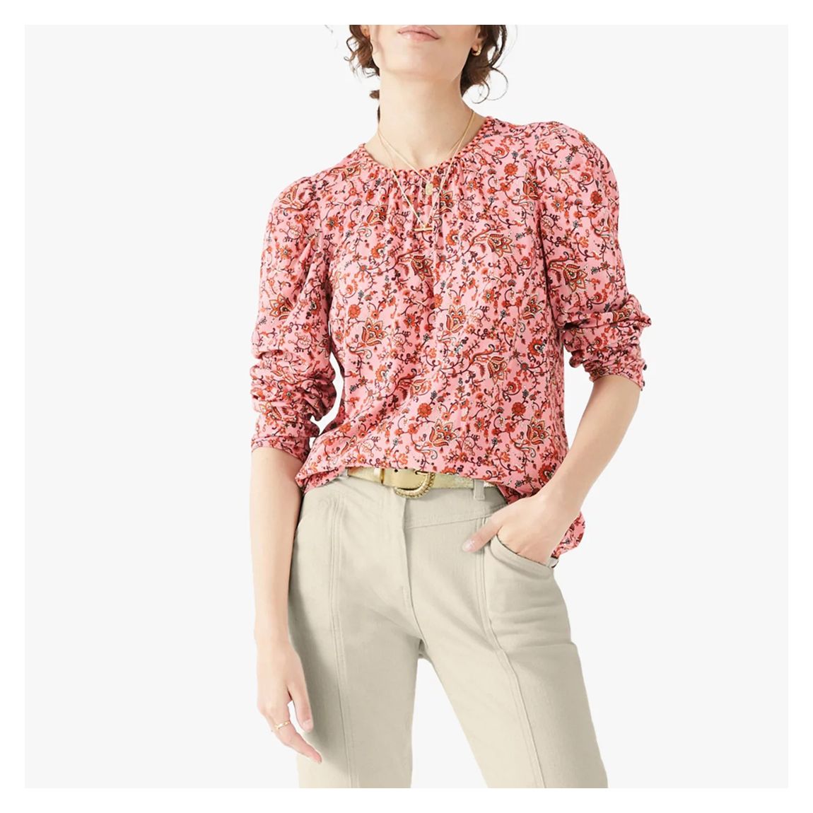 Multi Ada Cotton Blend Floral Print Blouse main product photo