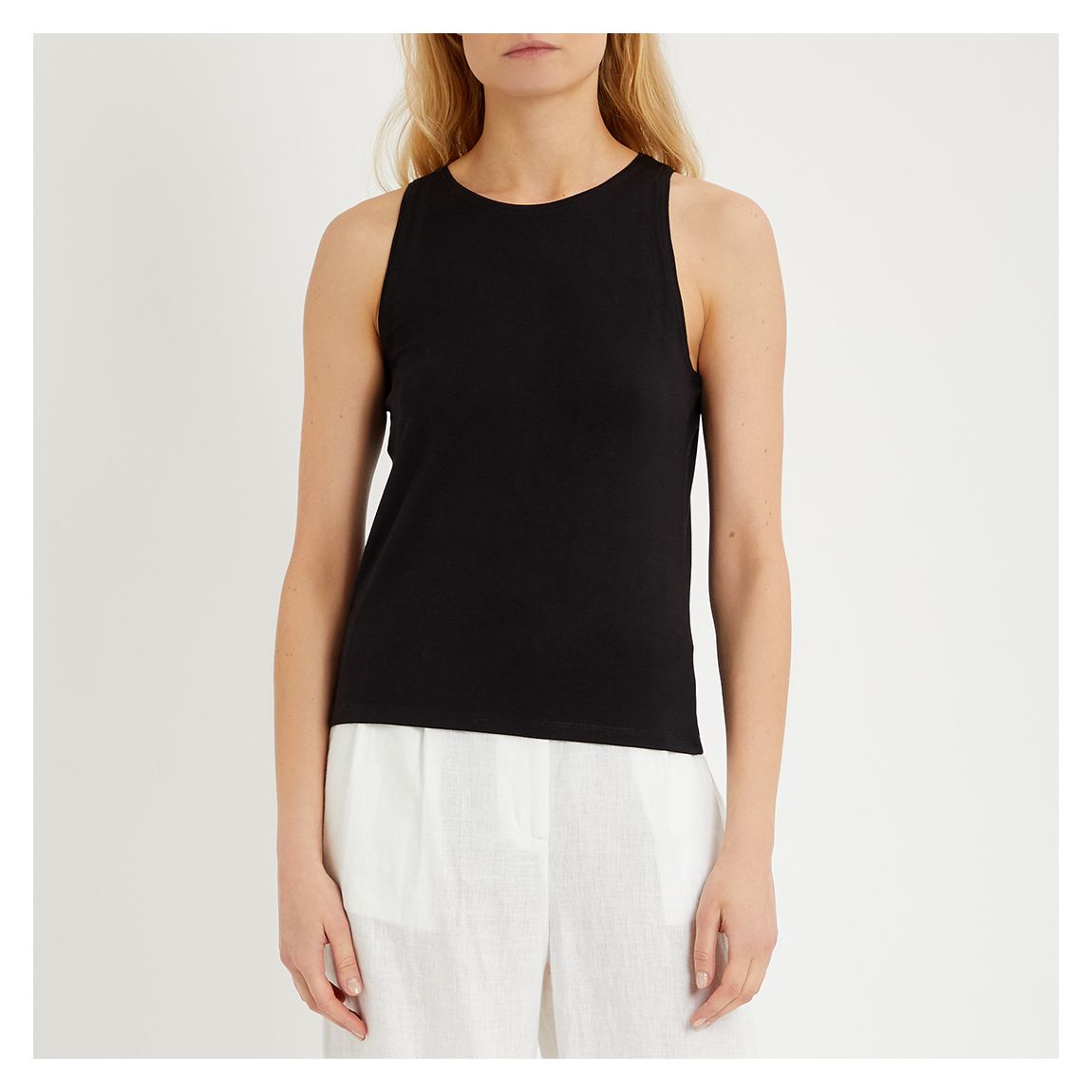 Black Viscose Jersey Vest main product photo
