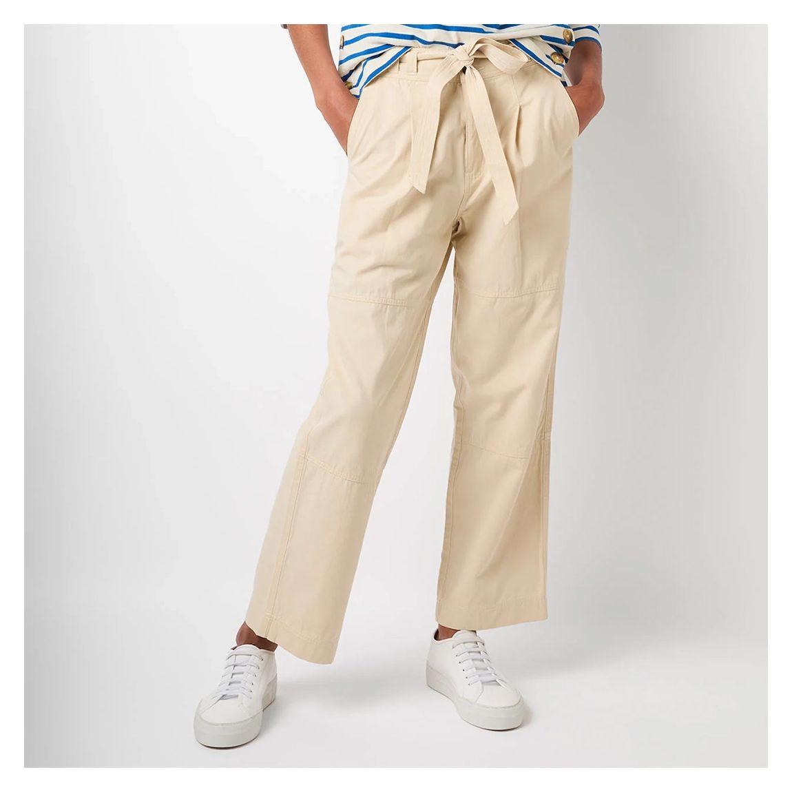 Ecru Talia Cotton Cargo Trousers main product photo