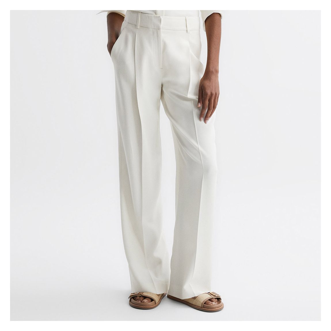 Cream Natalia Bootcut Trousers main product photo