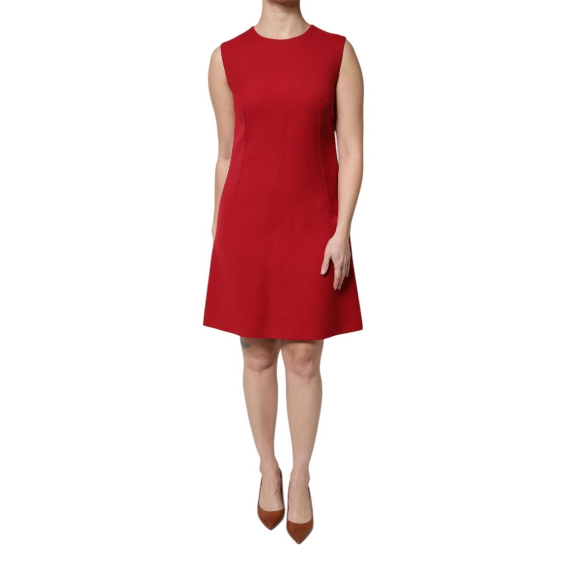 ALine Sleeveless Dress Wo - Red Dresses main product photo