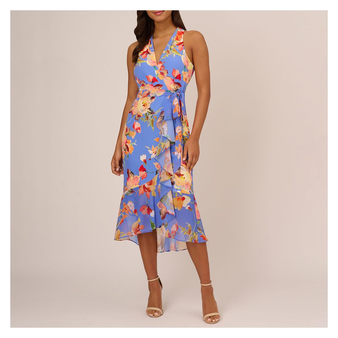 Purple/Multi Floral Midi Dress main product photo