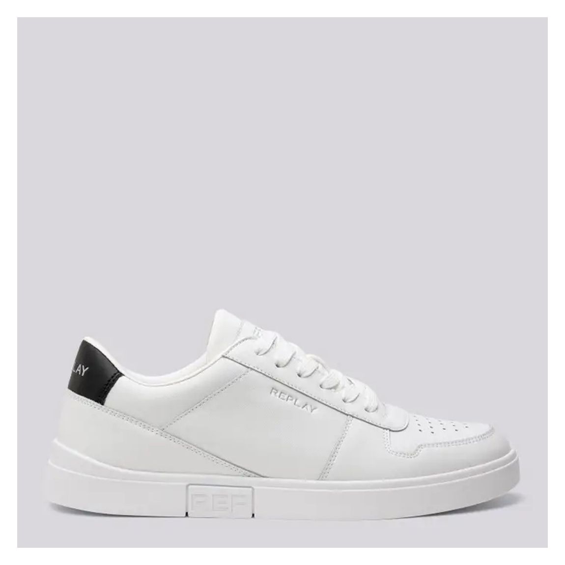White Leather Court Trainers main product photo