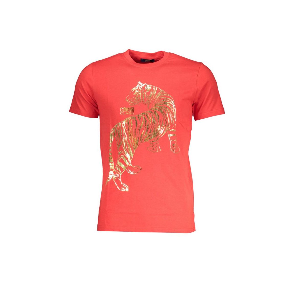 Tiger Print Tee Short Sleeve Crew - Red T-Shirts main product photo