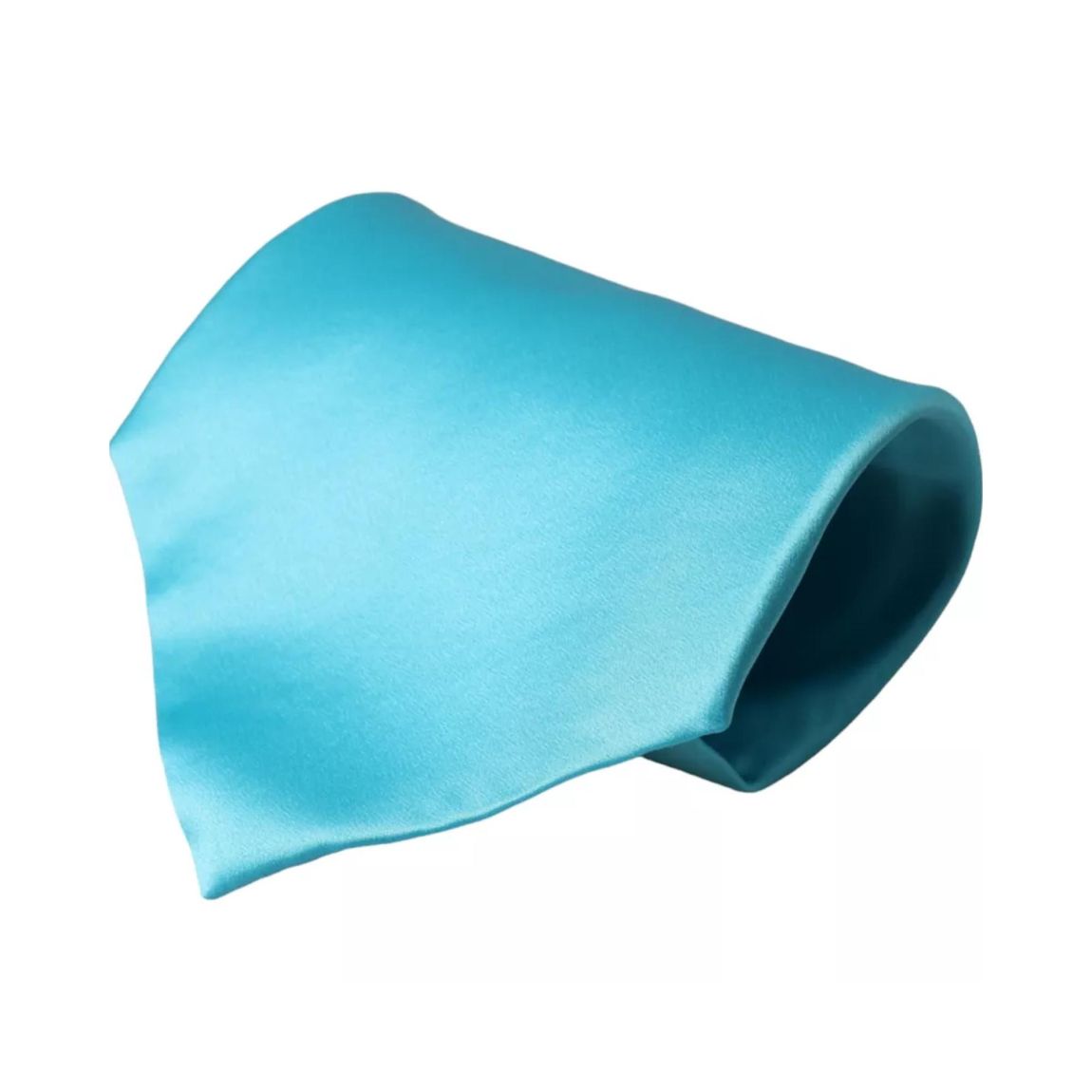 Silk Necktie Turquoise Solid - Blue Ties main product photo