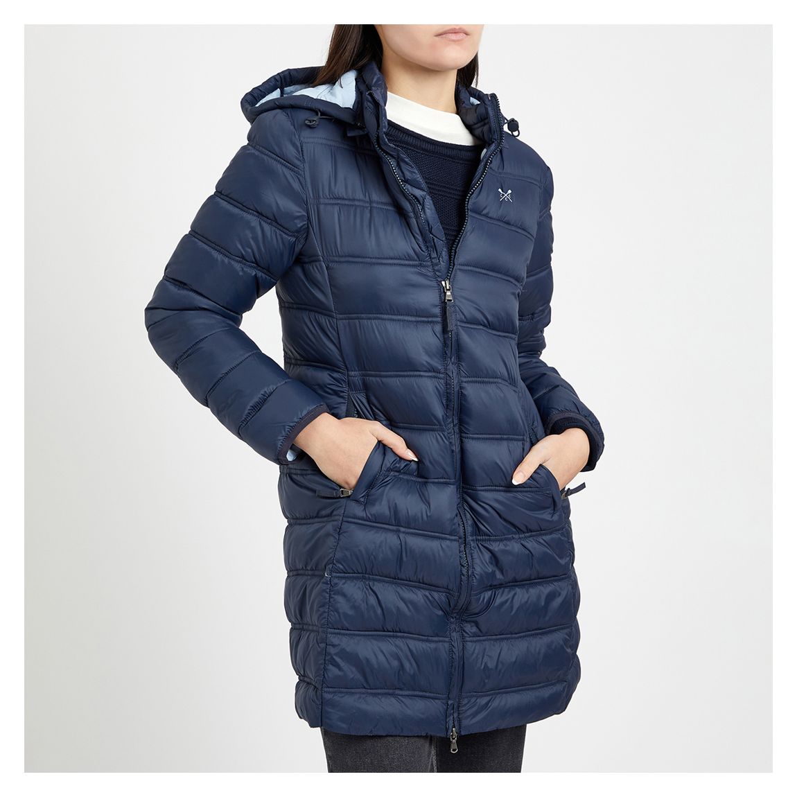 Navy Longline Hooded Jacket main product photo