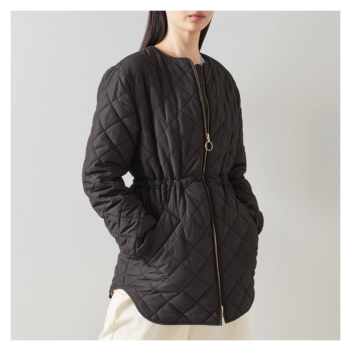 Black Garance Quilted Coat main product photo