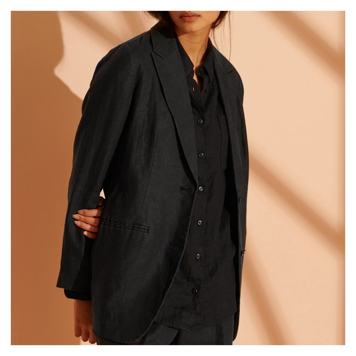 Black Hemp Blazer main product photo