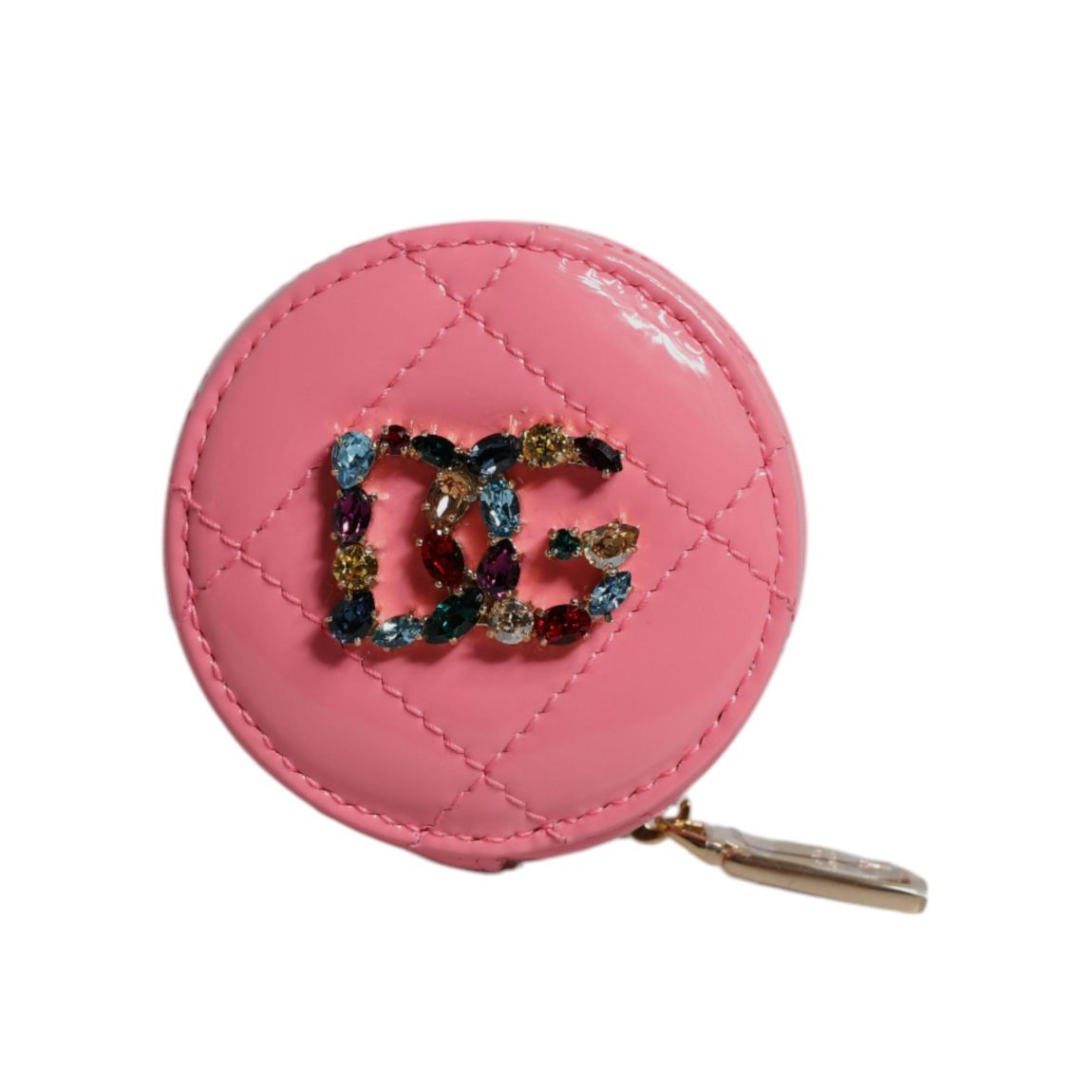 Round Quilted Zip Wallet Wo - Pink main product photo