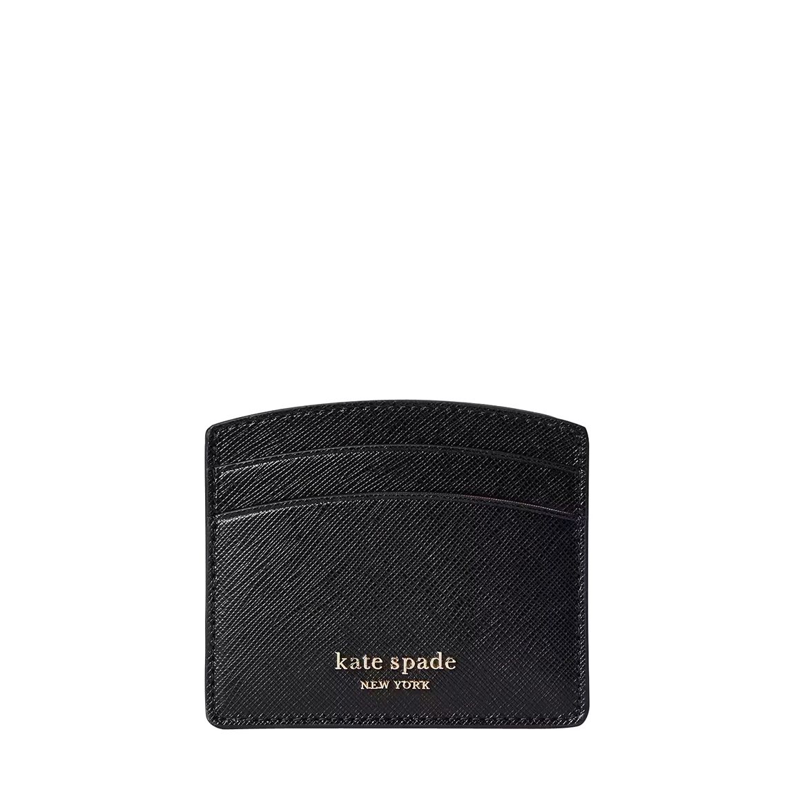 Black Spencer Saffiano Leather Card Holder main product photo