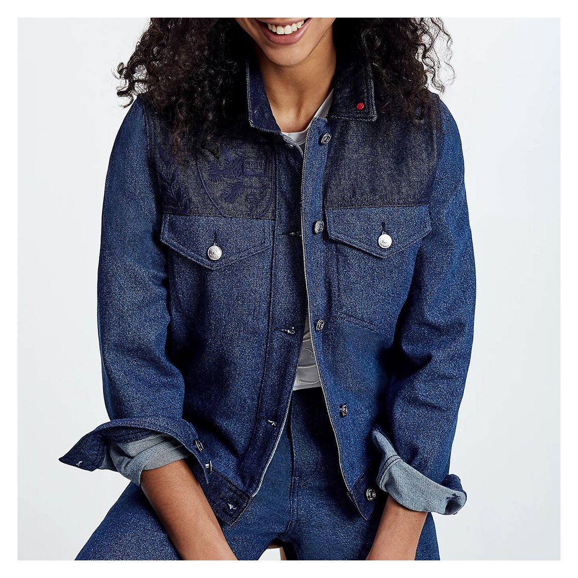 Navy Tom Loose Denim Jacket main product photo