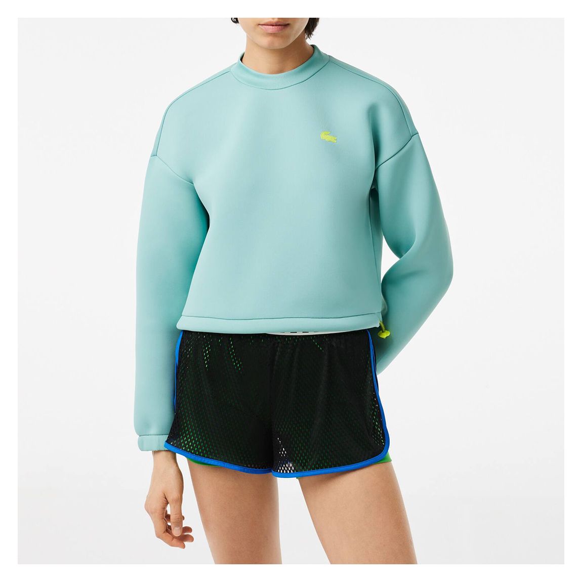 Mint Drawstring Crew Neck Sweatshirt main product photo