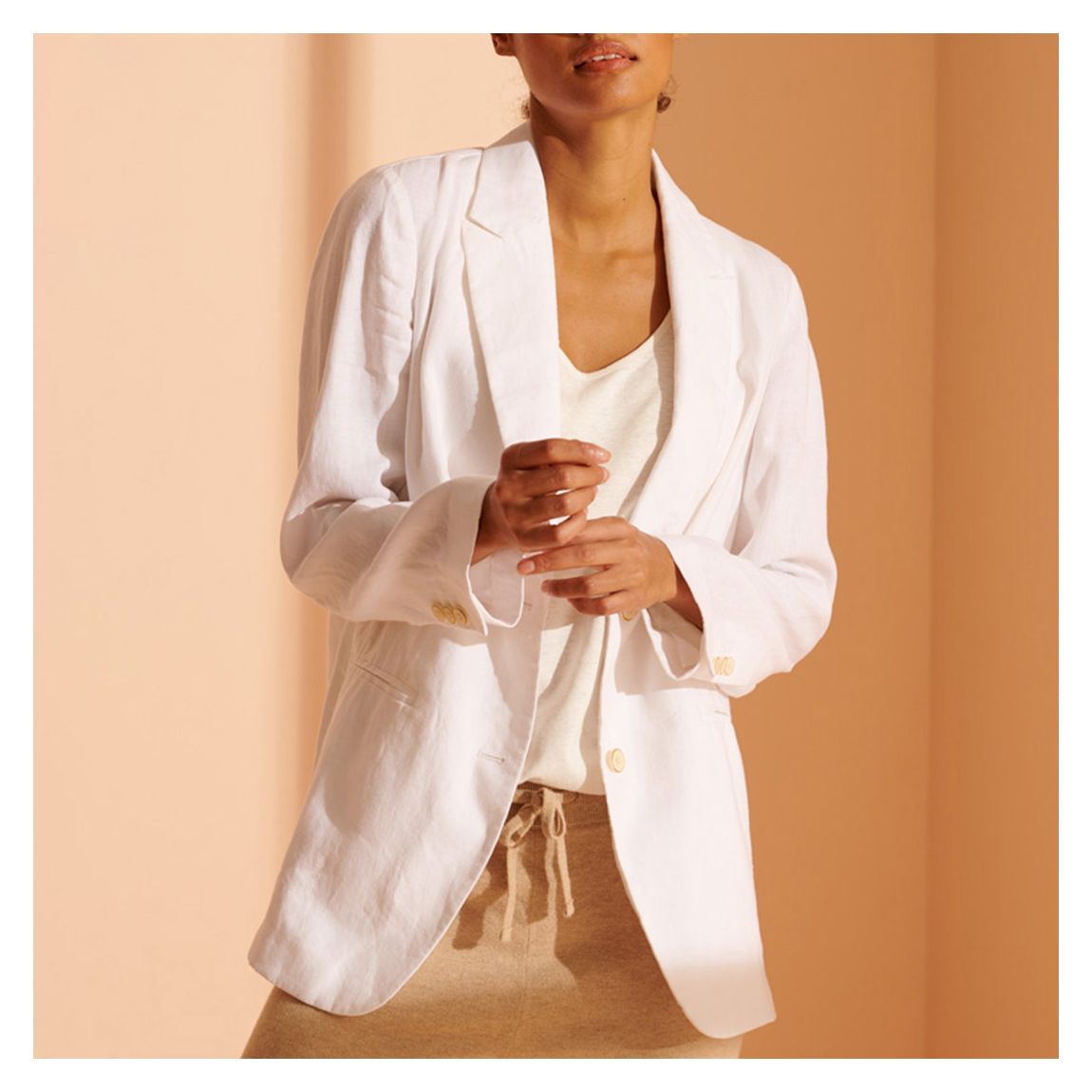 White Hemp Blazer main product photo