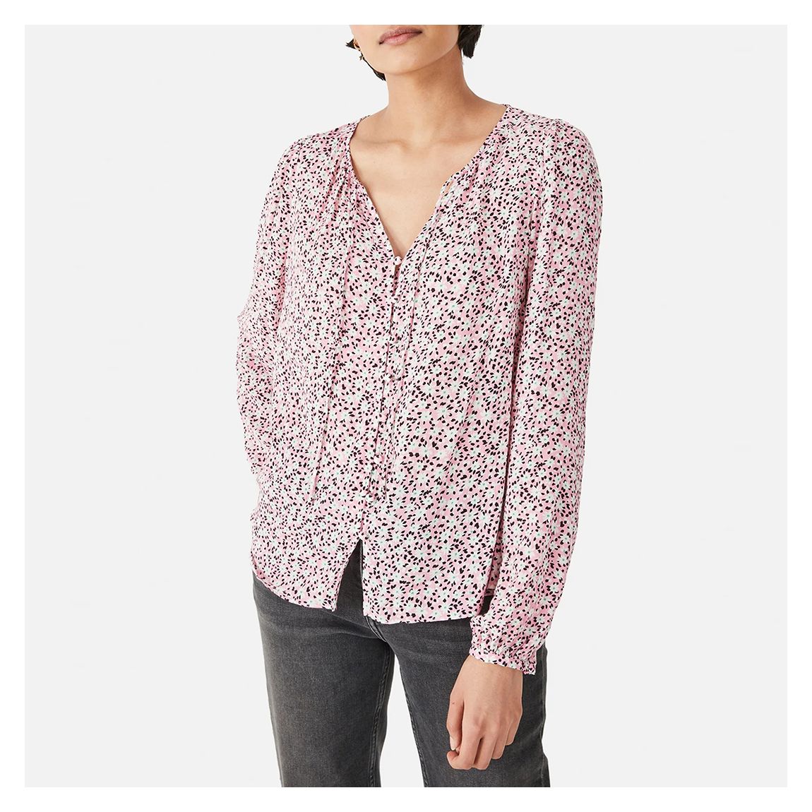 Pink Kira Printed Blouse main product photo