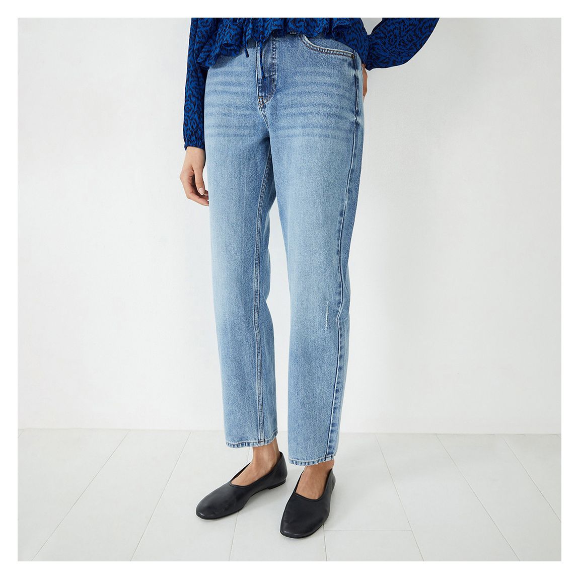 Mid Blue Andie Straight Stretch Jeans main product photo