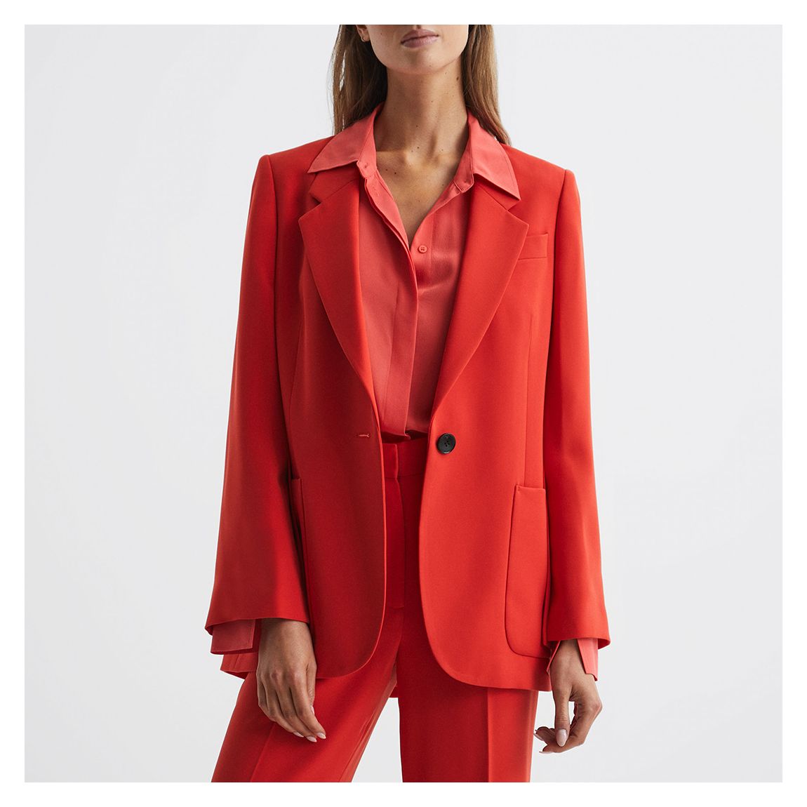 Red Maia Split Sleeve Blazer main product photo