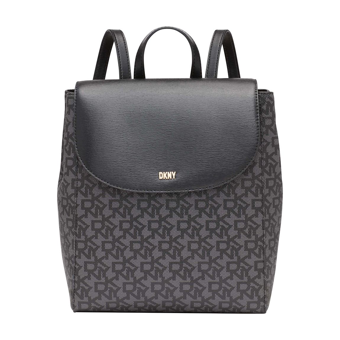 Black Logo Monogram Bryant Flap Backpack main product photo