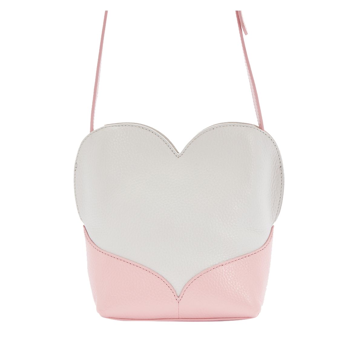 Grainy Leather Oyster Small Heart Harriet Cross Body Bag main product photo