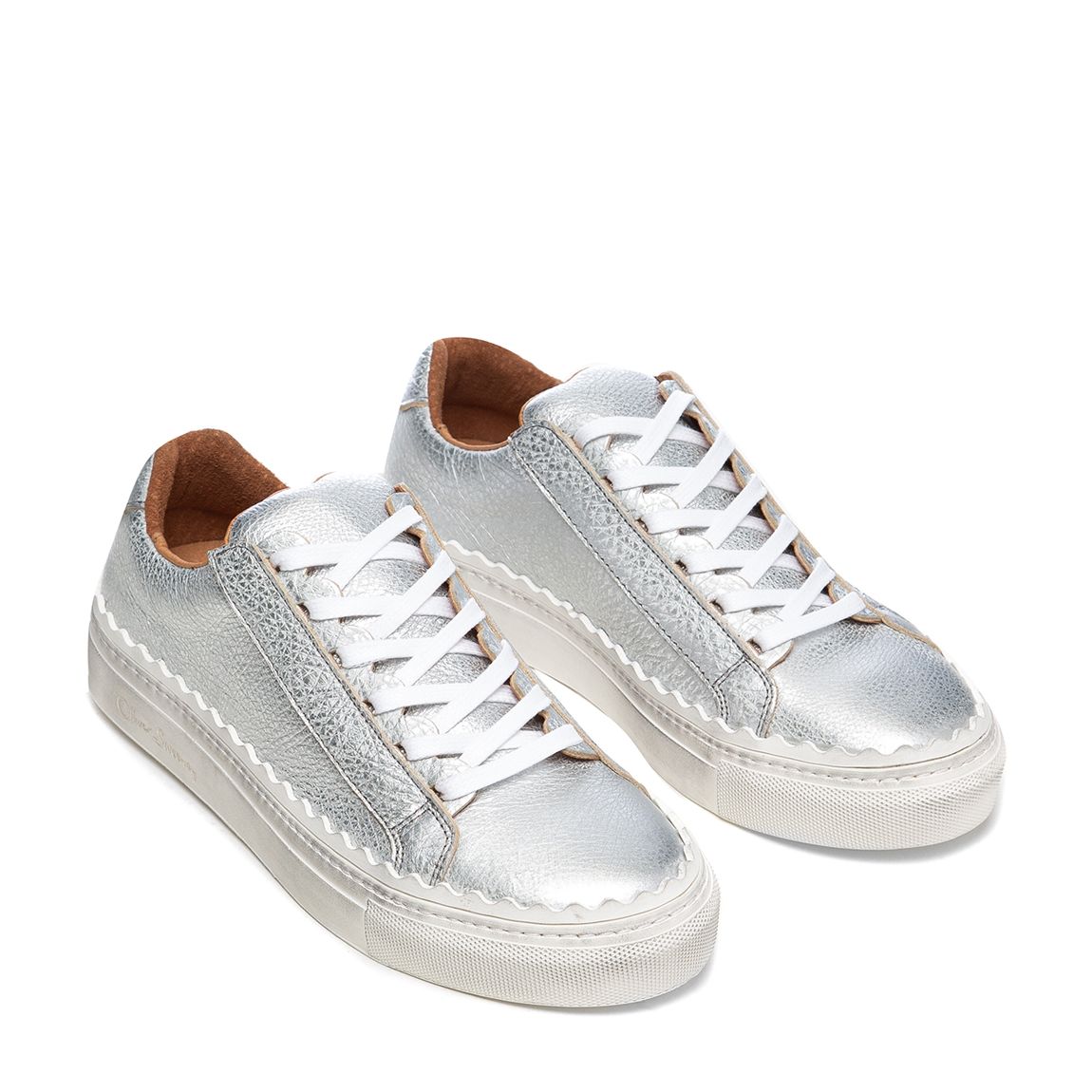 Women's Silver Ziva Scallop Sneakers main product photo
