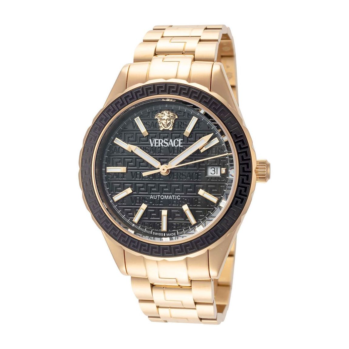 VRay Automatic Greek Key Watch - Yellow Watches main product photo