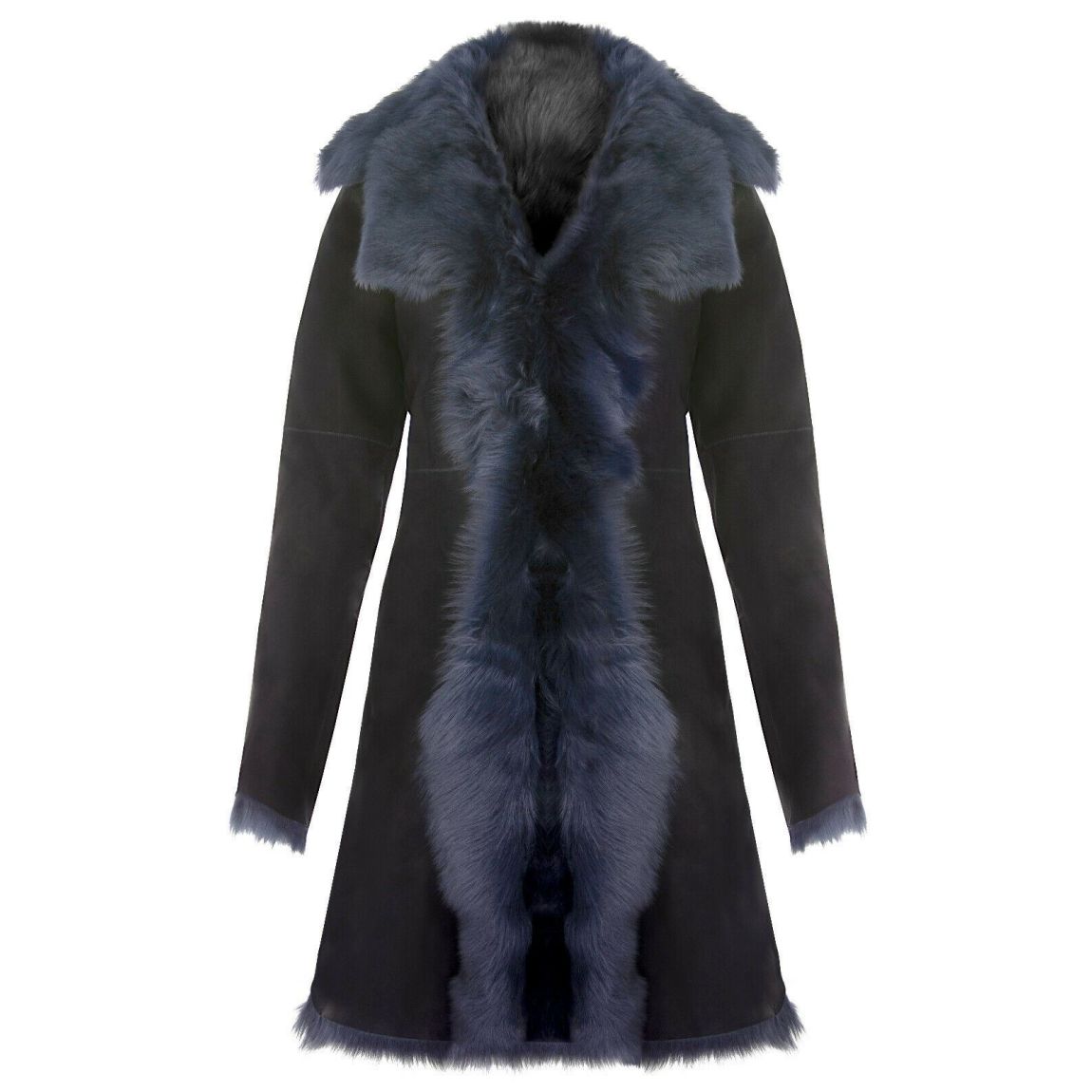 Womens Suede Toscana Sheepskin Trench Coat-Rochester main product photo