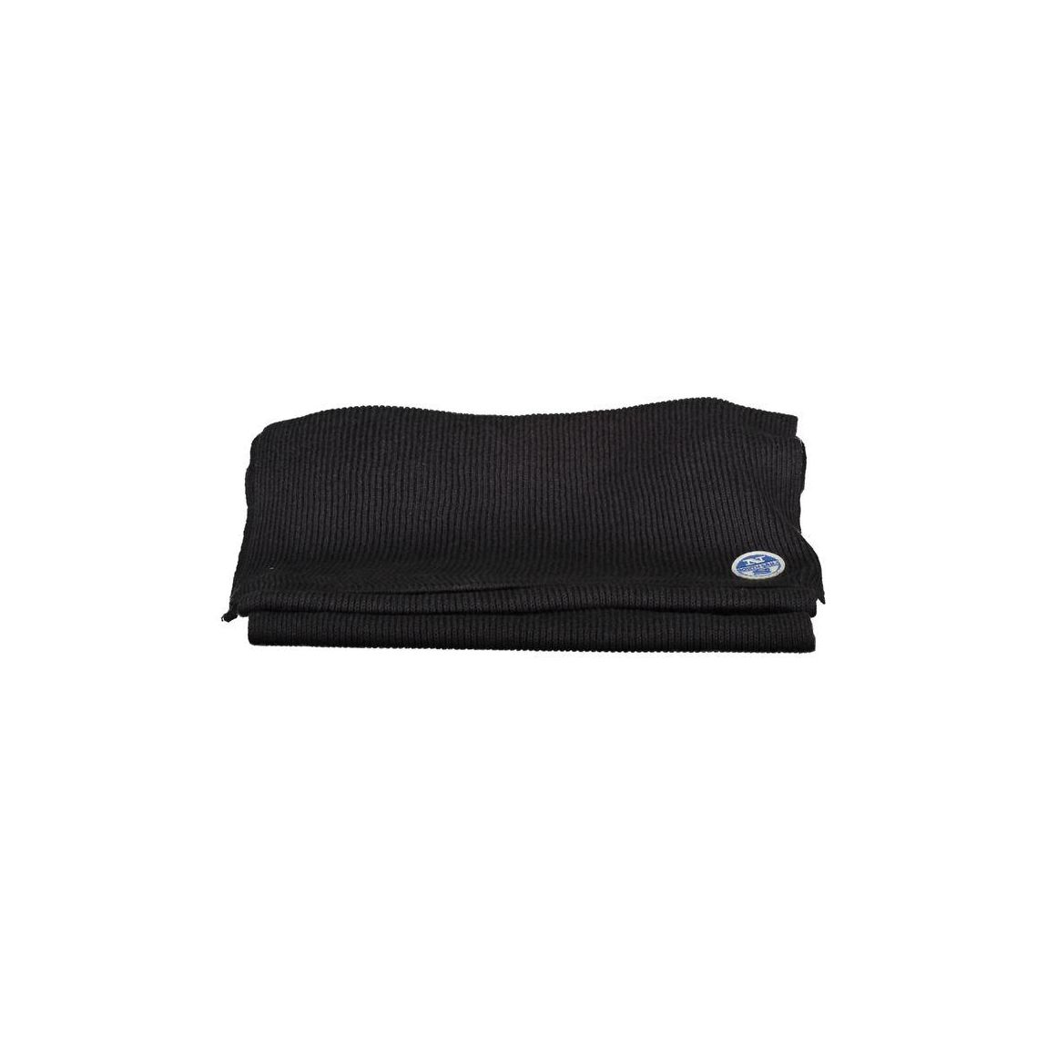 Ribbed Knit Scarf Black Scarves main product photo
