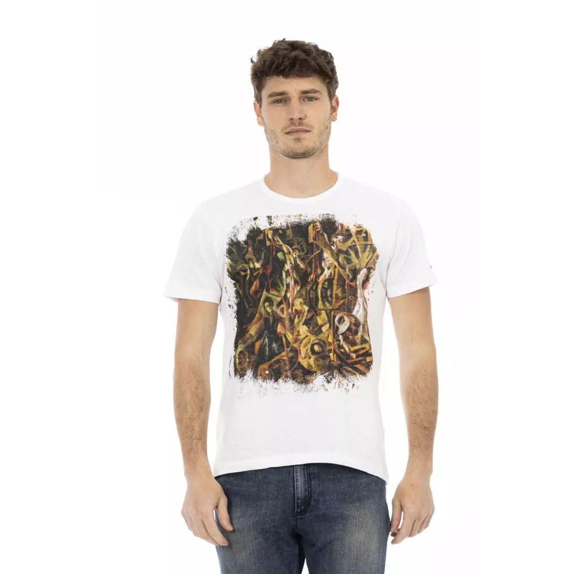 Abstract Artwork Tee Casual Style - White T-Shirts main product photo