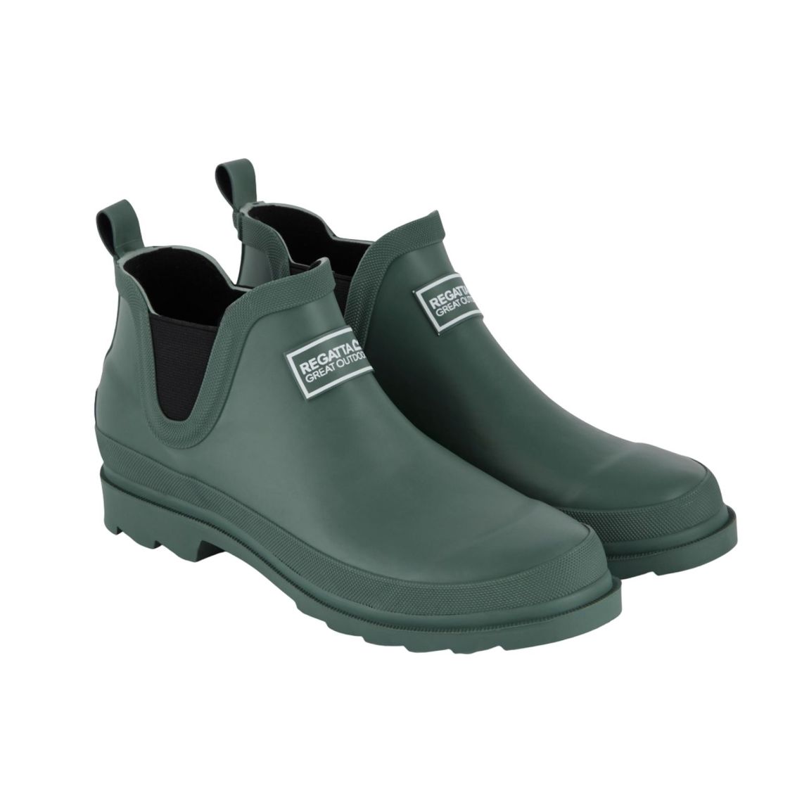Womens/Ladies Harper Plain Ankle Wellington Boots Dark Forest Green main product photo