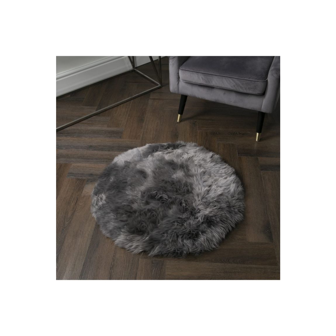 Grey Sheepskin - Circle 70cm main product photo