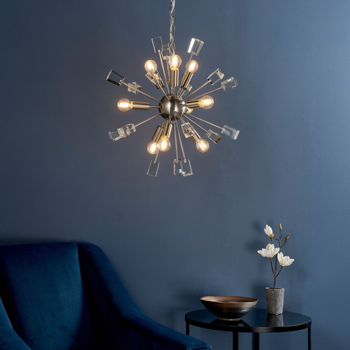 Facet 9 Pendant Light Nickel main product photo