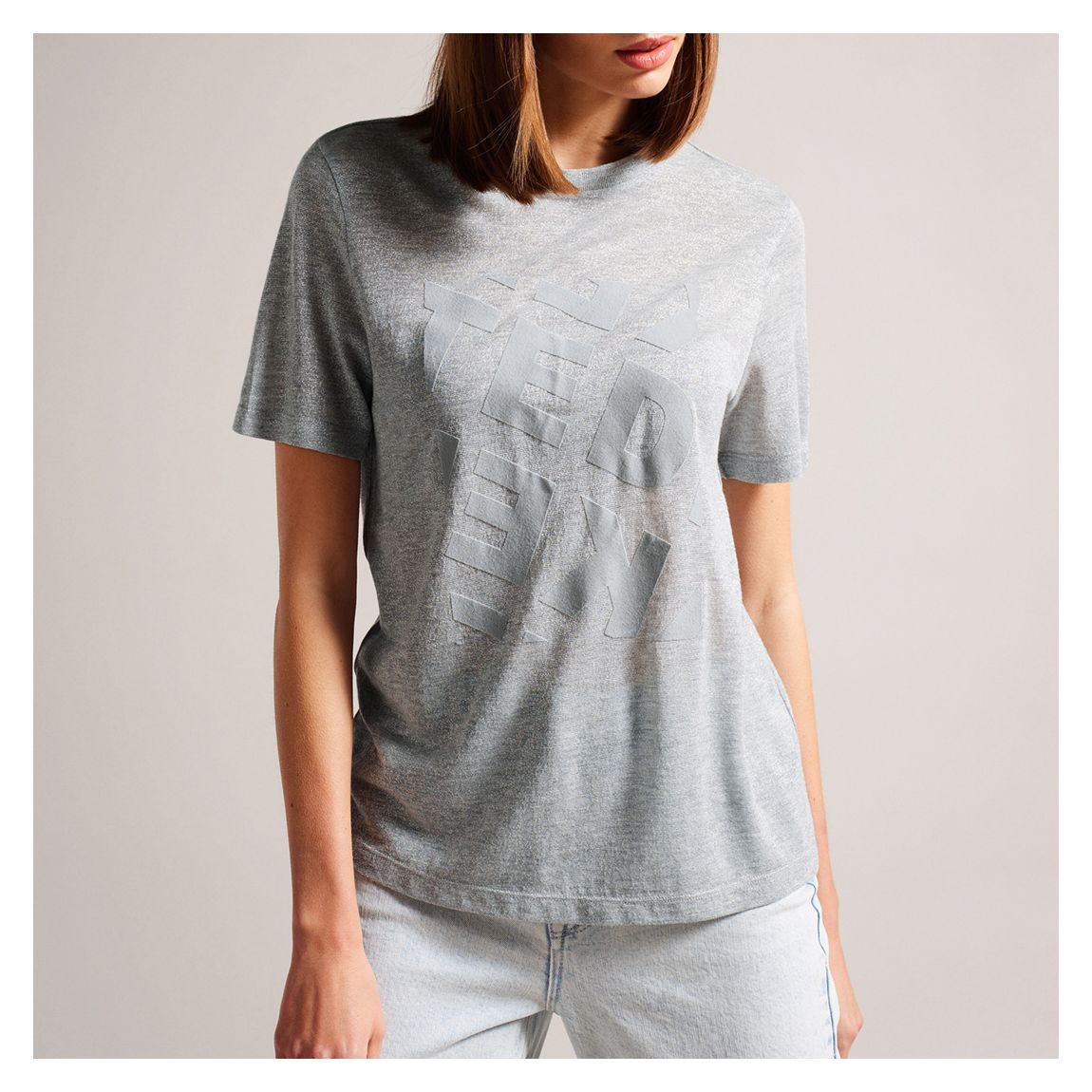 Grey Tedin Cotton T-Shirt main product photo
