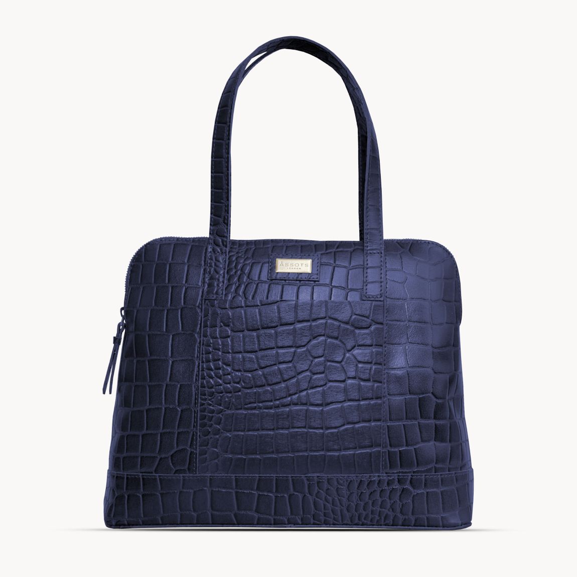 EVA' Croc Embossed Real Leather Designer Unlined Tote Bag main product photo