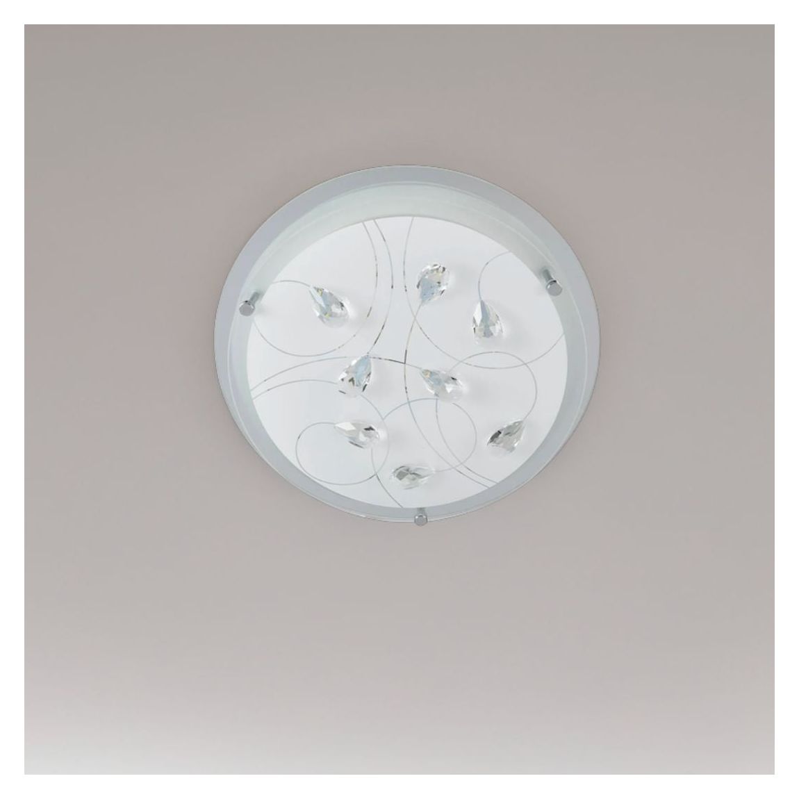 Carey LED Flush Ceiling Light Frosted main product photo
