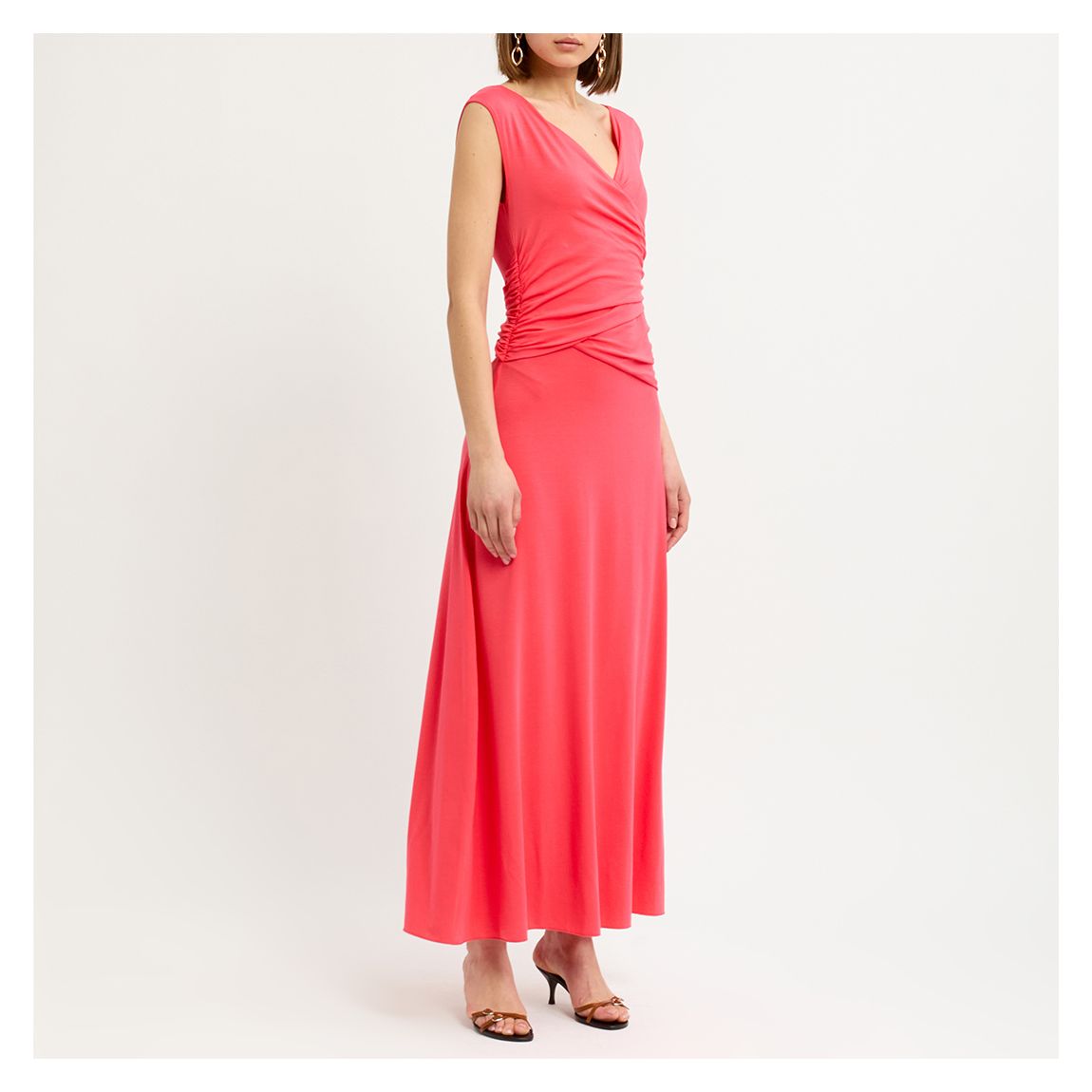 Pink Datare Wrap Midi Dress main product photo