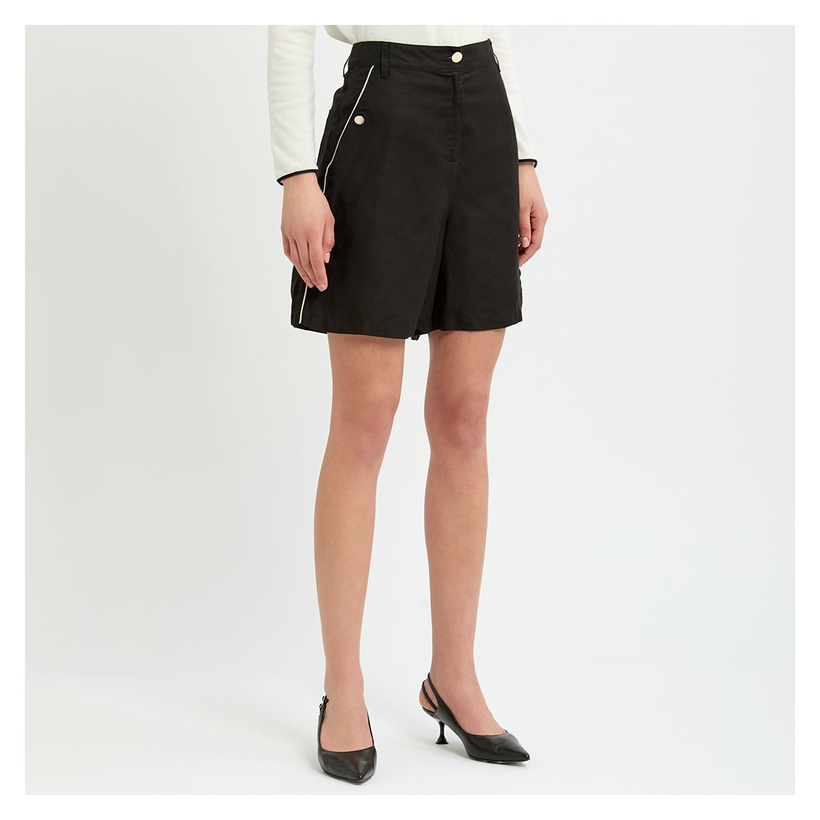 Black Cotone Shorts main product photo