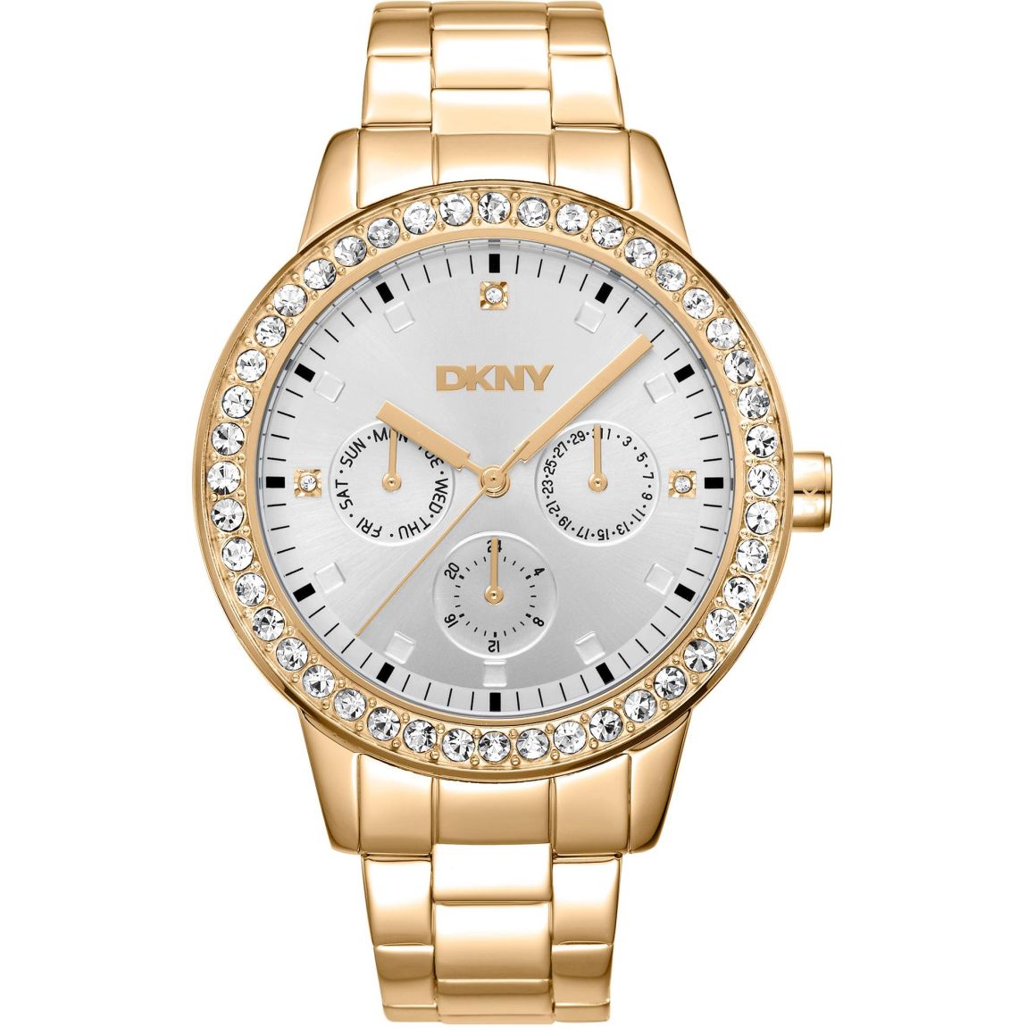 CrystalAccented MultiFunction Watch Wo - Yellow Watches main product photo