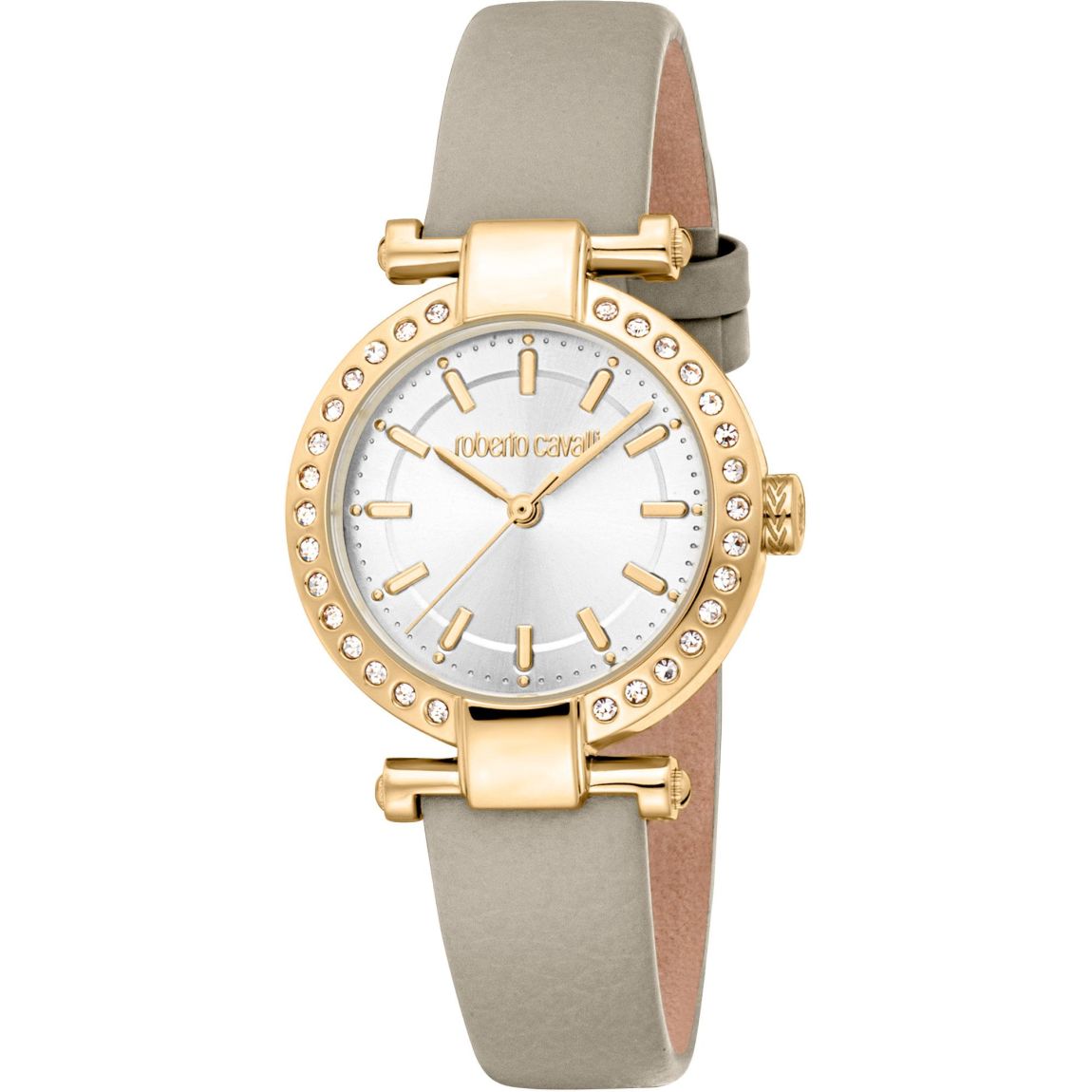 Stainless Steel Case Leather Strap Quartz Watch with Analog Dial Wo main product photo