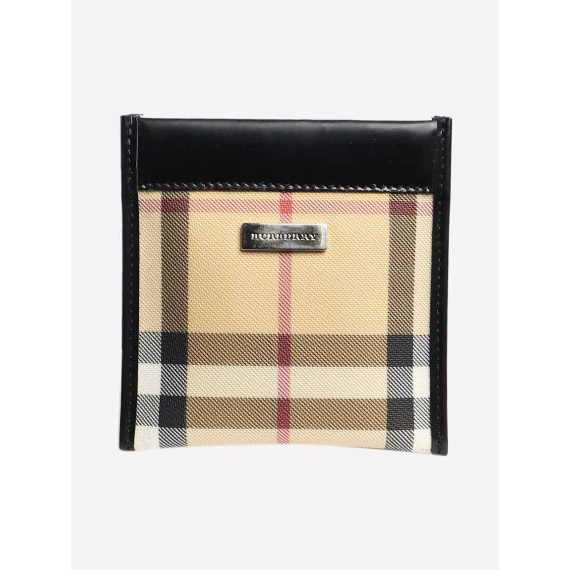 Black nova check snap wallet main product photo