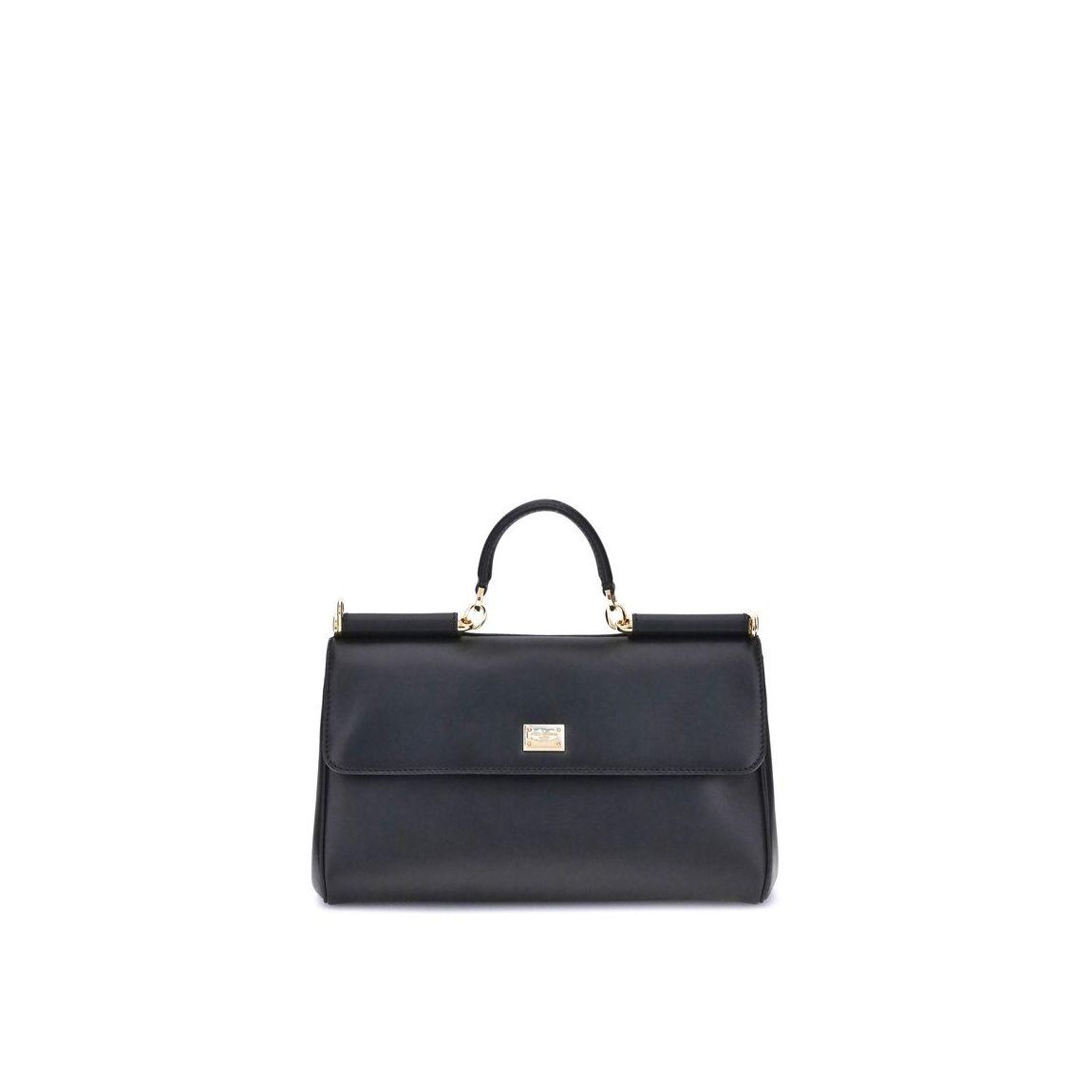 My Sicily Leather Handbag with Rigid Top Handle and Adjustable main product photo