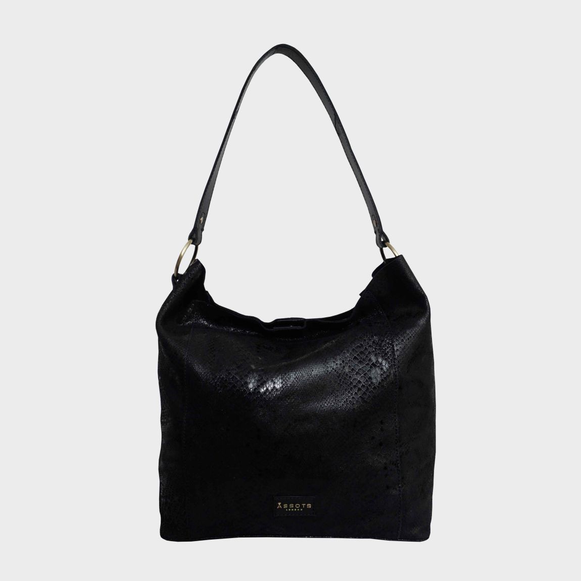 'Esme' Python Snake Real Leather Slouchy Hobo Bag main product photo
